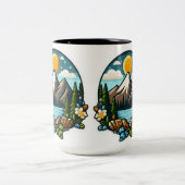 モーニングモチベーションのシール ツートーンマグカップ (中央)