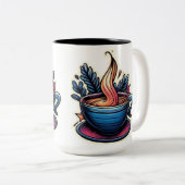 モーニングモチベーションのシール ツートーンマグカップ (正面右)