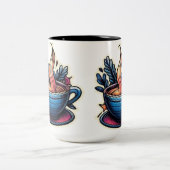 モーニングモチベーションのシール ツートーンマグカップ (中央)