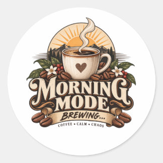 モーニングモード ブリューイング コーヒー ラバー ヴィンテージ コーヒー ラウンドシール