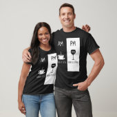 モーニングラテまたはコーヒーウイスキー夕べAMコフ Tシャツ (ユニセックス)