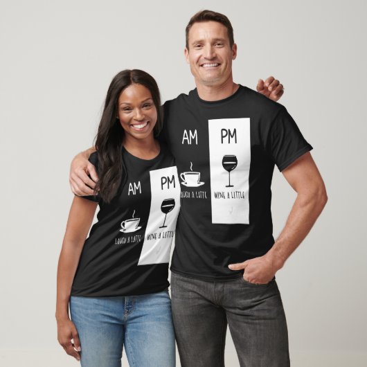 モーニングラテまたはコーヒーウイスキー夕べAMコフ Tシャツ (ユニセックス)