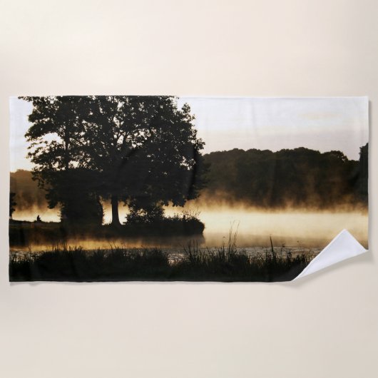 モーニングレイクシーンbtcna ビーチタオル (正面)