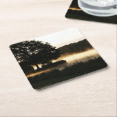 モーニングレイクシーンcoastercna スクエアペーパーコースター (アングル)