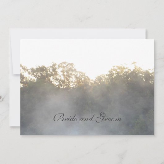 モーニングレイクミストウェディング招待 招待状 (正面)