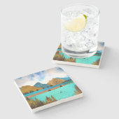 モーニングレイクロワー ストーンコースター (横)