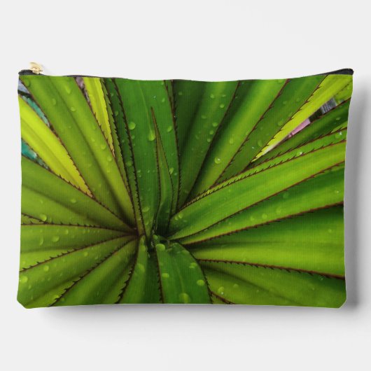 モーニングレインオンザスクリューパインプリントカットソーバッグ アクセサリーポーチ (正面)