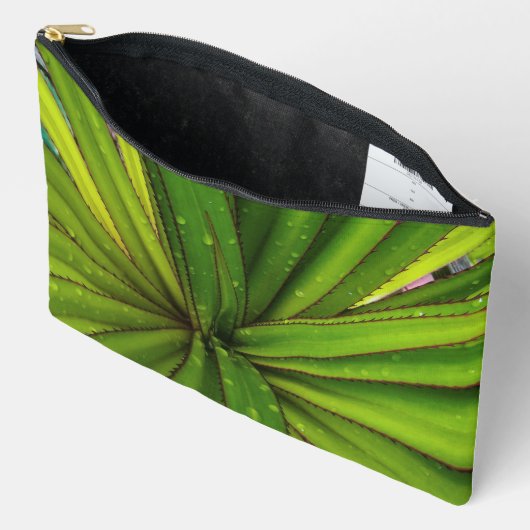 モーニングレインオンザスクリューパインプリントカットソーバッグ アクセサリーポーチ (見開き)