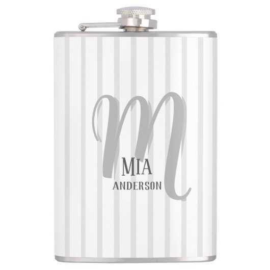 モーニングヴィーベモノグラパーソナライズされたム フラスク (正面)