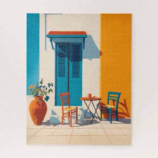 モーニング地中海のテラスブリス ジグソーパズル (縦)