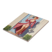 モーニング新聞ピンアップガール タイル (側面)