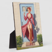 モーニング新聞ピンアップガール フォトプラーク (側面)