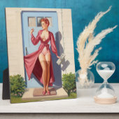 モーニング新聞ピンアップガール フォトプラーク (側面)