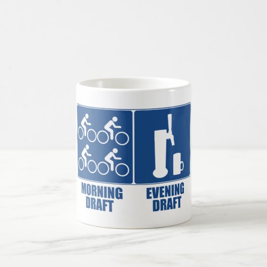 モーニング荷車を引く、夕べ荷車を引く コーヒーマグカップ (中央)