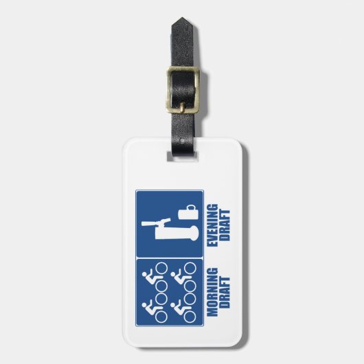 モーニング荷車を引く、夕べ荷車を引く ラゲッジタグ (正面縦)