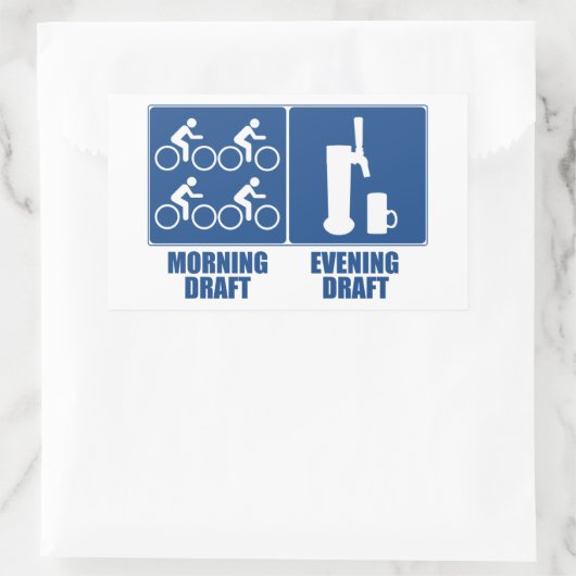 モーニング荷車を引く、夕べ荷車を引く 長方形シール (バッグ)