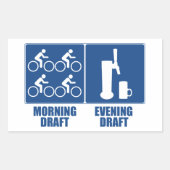 モーニング荷車を引く、夕べ荷車を引く 長方形シール (正面)