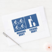 モーニング荷車を引く、夕べ荷車を引く 長方形シール (封筒)