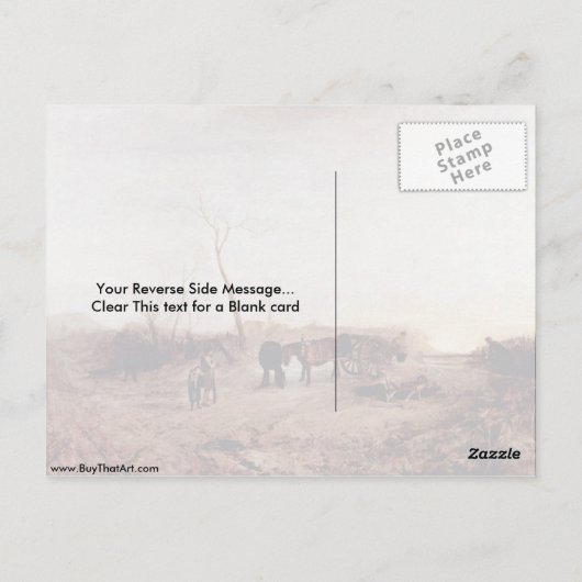 モーニング霜の降りたバイジョゼフ・マヨード・ウィリアム・ターナー ポストカード (裏面)