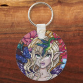 "モーニング露"妖精ハミングバードキーチェーン キーホルダー (正面)