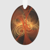 モーニング魔法抽象芸術アートアクリルオーバル オーナメント (裏面)