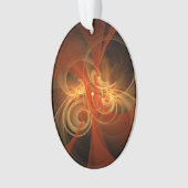 モーニング魔法抽象芸術アートアクリルオーバル オーナメント (正面)