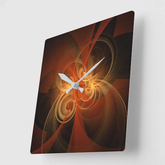 モーニング魔法抽象芸術アートスクエア スクエア壁時計 (傾斜)