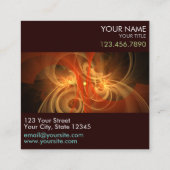 モーニング魔法抽象芸術アートプロフェッショナル スクエア名刺 (裏面)