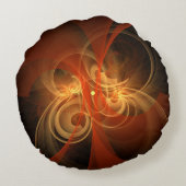 モーニング魔法抽象芸術アートラウンドピロー ラウンドクッション (裏面)