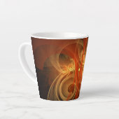 モーニング魔法抽象芸術アート カフェラテマグ (左アングル)
