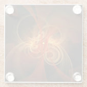 モーニング魔法抽象芸術アート ガラスコースター (裏面)