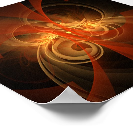 モーニング魔法抽象芸術アート ポスター (角)