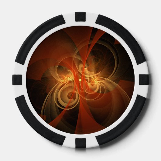 モーニング魔法抽象芸術アート ポーカーチップ (正面)