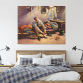 モーニング、インテリアバイマクシミリアン・ルース1890年 キャンバスプリント (インサイチュ (寝室))