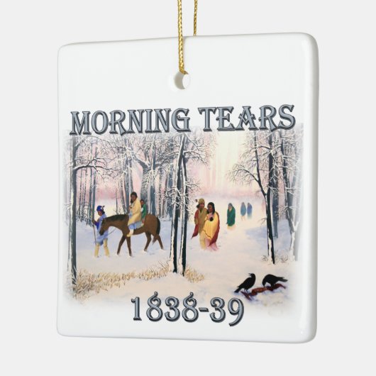モーニング・ティアーズは1838-39のチェロキーの道を描く セラミックオーナメント (左)