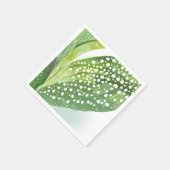 モーニング デュー | 現代の植物水彩 スタンダードカクテルナプキン (角)