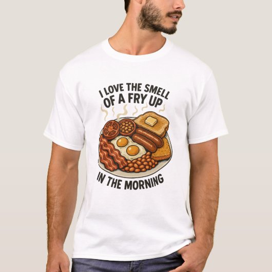 モーニング・フライアップ・ファン 英国式朝食Tシャツ Tシャツ (正面)
