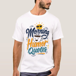 モーニング・ユーモアの引用 楽しいコーヒー好きTシャツ Tシャツ