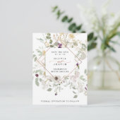 モーニング・ワイルドフラワーズ |日付をジオメトリ保存 案内ポストカード (スタンド正面)