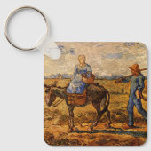 モーニング、Vincent vanゴッホの農夫のカップル キーホルダー (正面)