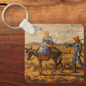 モーニング、Vincent vanゴッホの農夫のカップル キーホルダー (正面)