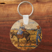 モーニング、Vincent vanゴッホの農夫のカップル キーホルダー (正面)