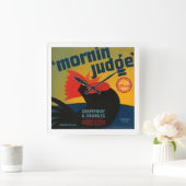 モーニン判事 スクエア壁時計 (ホーム)