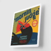 モーニン判事 スクエア壁時計 (傾斜)