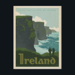 モーハーの崖 |アイルランド ポストカード<br><div class="desc">アンダーソンデザイングループは、テネシー州ナッシュビルにある受賞歴のあるイラストレーションデザイン会社である。創始者のジョエル・アンダーソンは、才能あるアーティストのチームに対し、1920年代から1960年代までのクラシックヴィンテージのプリントに似たオリジナルポスターアートを制作するよう指示す広告る。</div>