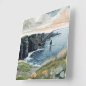 モーハーの崖 スクエア壁時計 (傾斜)