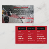 モービルカーウォッシュオートディテ車のィーリング 名刺 (正面/裏面)