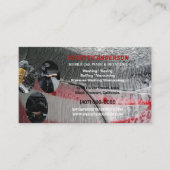 モービルカーウォッシュオートディテ車のィーリング 名刺 (正面)