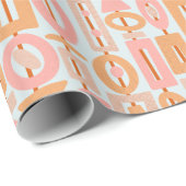 モービルモダンピンクオレンジ ラッピングペーパー (ロールコーナー)
