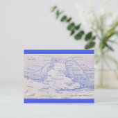 モービル湾 ヴィンテージマップ ポストカード (スタンド正面)